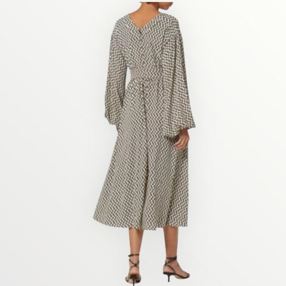 Diane Von Furstenberg Hecuba Twill Blend Midi Dress - Picture 2 of 9